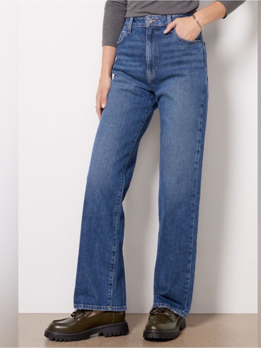Kut from the Kloth Sienna Wide Leg High Rise Jeans Size 6 KUT Dark Blue Denim
